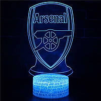 3Д Нічник - Лампа - Манчестер Юнайтед (Manchester United) - Подарунок футболісту Lestar