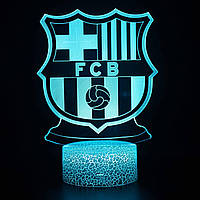 3Д Лампа - нічник - Барселона (Barcelona) - Подарунок футболісту