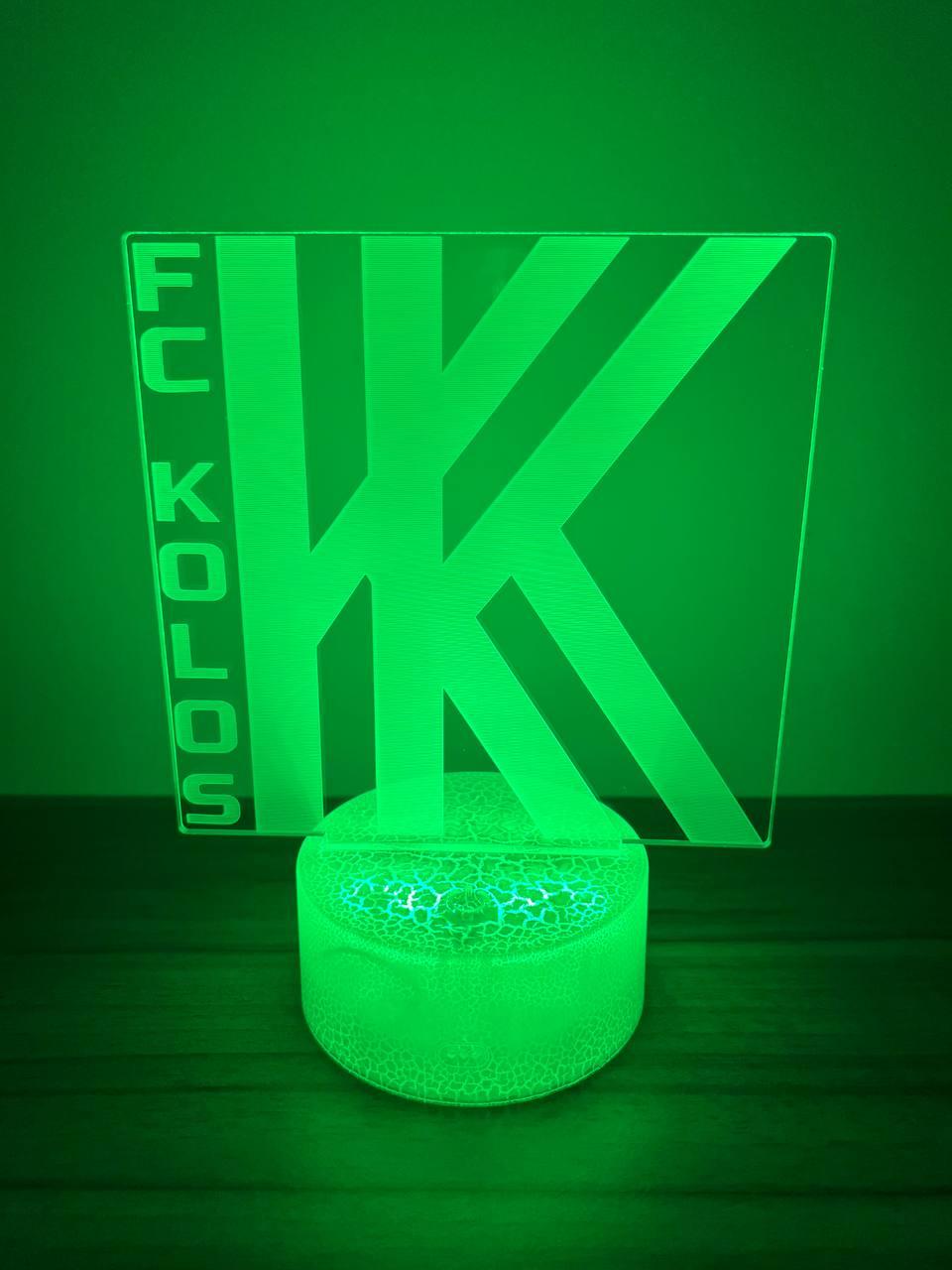 3Д Лампа - нічник - Колос Ковалівка - Подарунок футболісту, фото 1