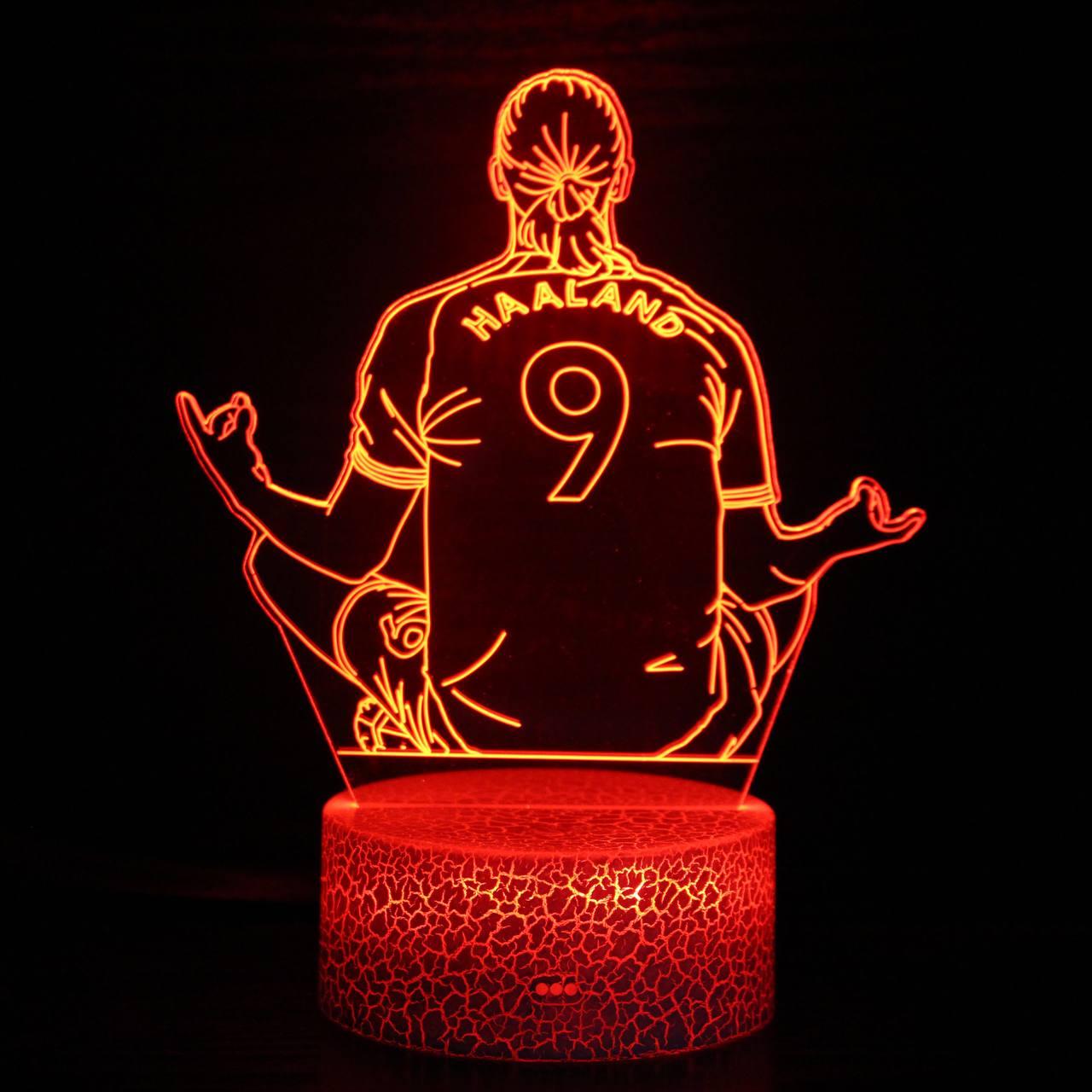 3Д Лампа - нічник - Ерлінг Холанд  (Erling Haaland) - Подарунок футболісту, фото 1