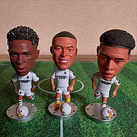 Атакувальне тріо Реал Мадрид - Вінісіус, Мбаппе, Белінгем - фігурки футболістів (комплект) 6,5 см