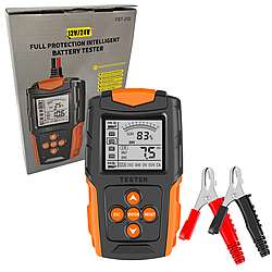 Тестер акумуляторів Foxsur 12V/24V для авто і мото