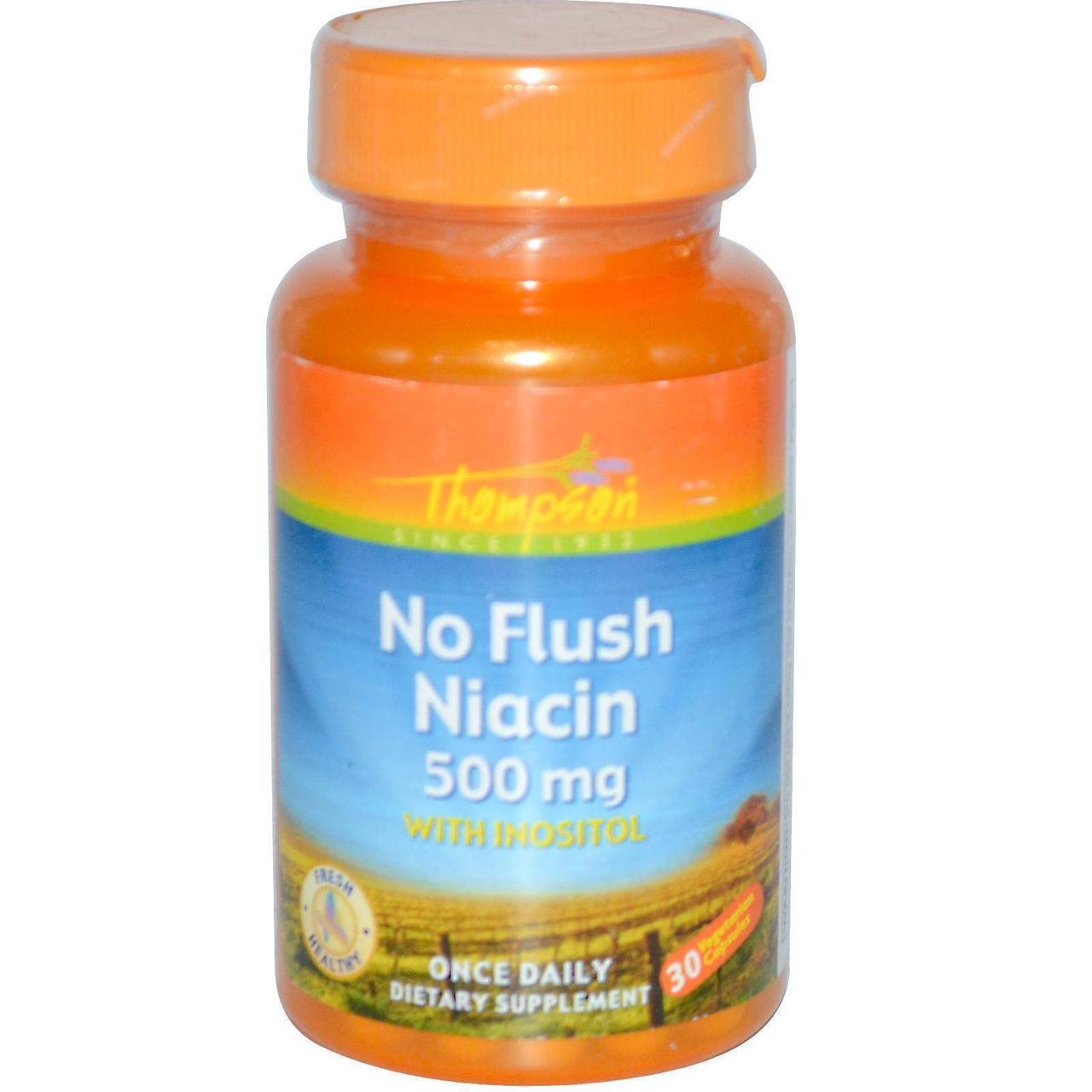 Вітамін В3, Niacin, Thompson, ніацин, 500 мг, 30 капсул