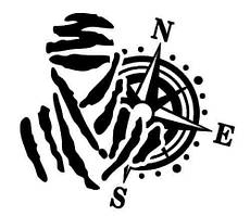 Наклейки на авто "DAKAR компас" 40х37 см 2 шт ліва та права