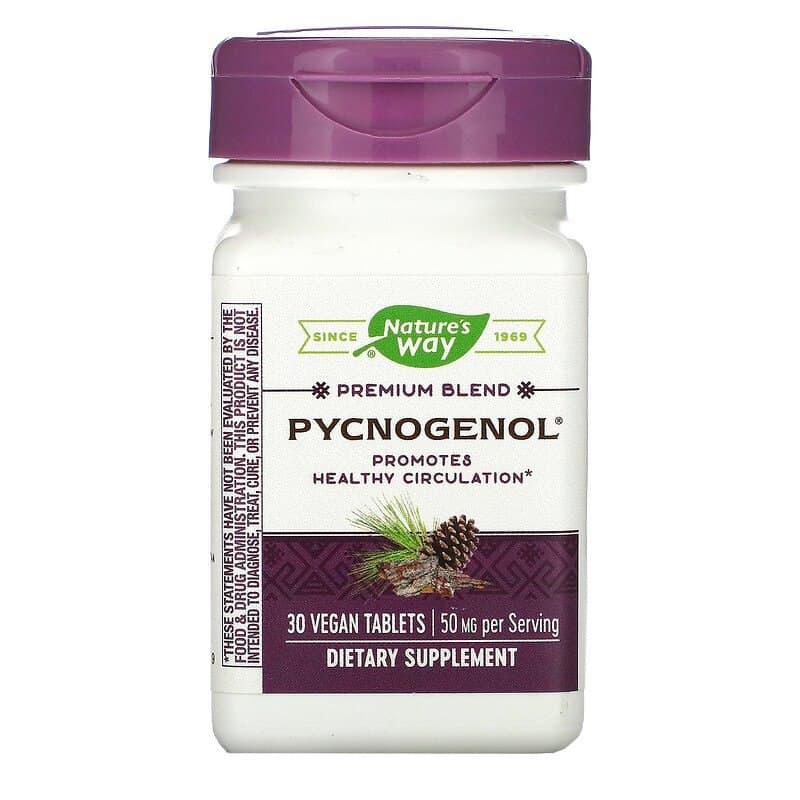 Пікногенол, Pycnogenol®, Nature's Way, екстракт соснової кори, 50 мг, 30 таблеток