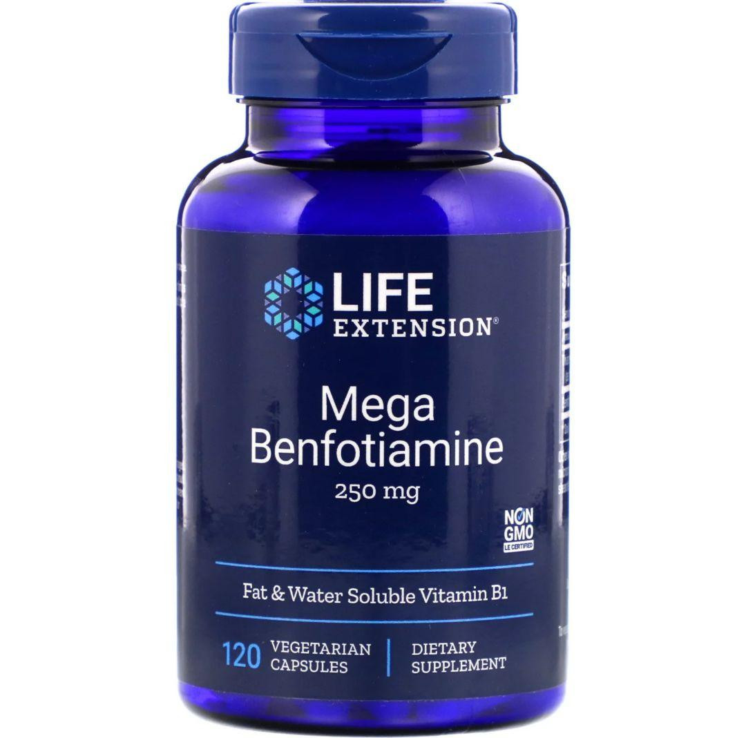 Бенфотіамін Мега, Benfotiamine, Life Extension, 250 мг, 120 капсул