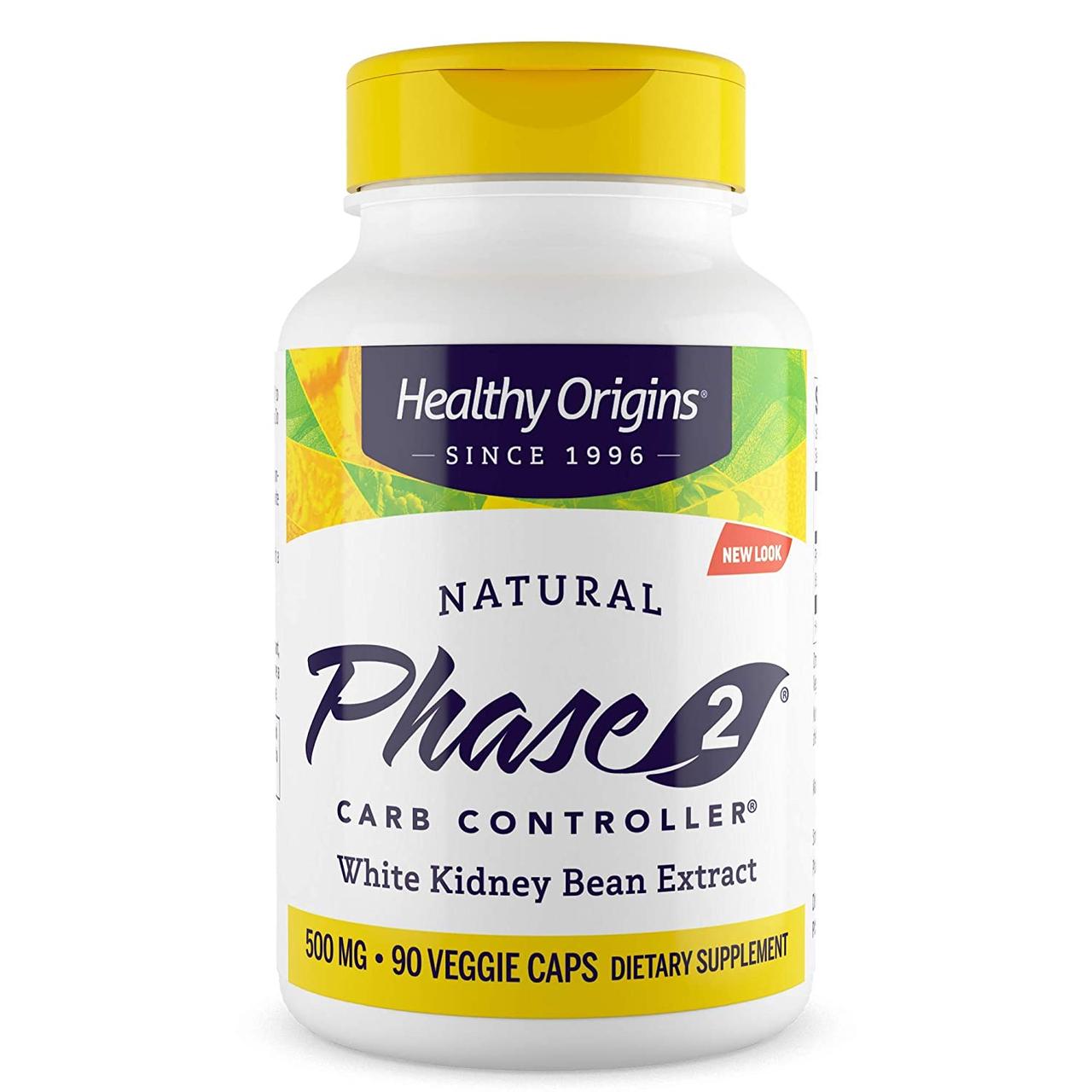 Біла Квасоля Фаза 2, White Kidney Bean, Healthy Origins, екстракт, 500 мг, 90 капсул