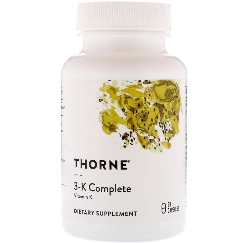 Вітамін 3-К, 3-K Complete, Thorne, 60 капсул