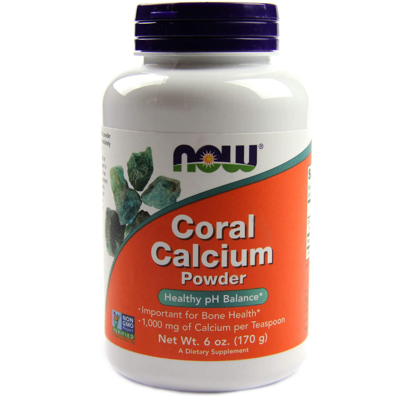 Кораловий кальцій, Coral Calcium, Now Foods, порошок, 170 г