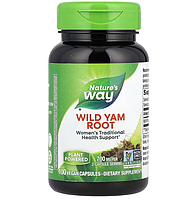 Дикий ямс, Wild Yam, Nature's Way, корінь, 700 мг, 100 веганських капсул (350 мг в капсулі)