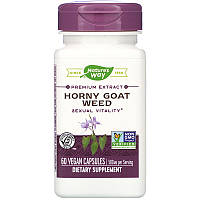 Сексуальне здоров'я (горянка), Horny Goat Weed, Nature's Way, стандартизована, 500 мг, 60 капсул