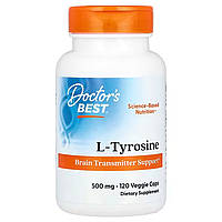 Тирозин, L-Tyrosine, Doctor's Best, 500 мг, 120 капсул