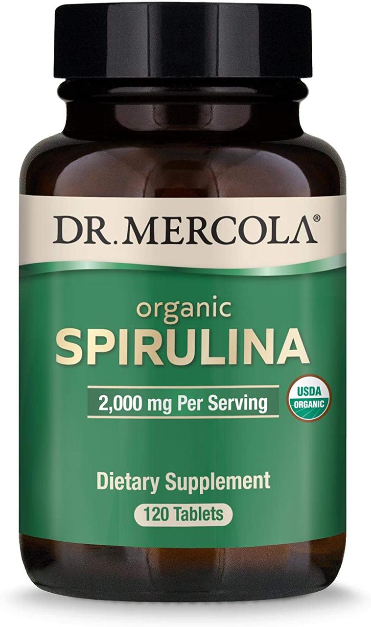 Спіруліна, Spirulina, Dr. Mercola, 2000 мг, 120 таблеток