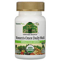 Щоденні мультивітаміни для жінок, Women's Once Daily Multi, Nature's Plus, Source of Life Garden, 30 таблеток