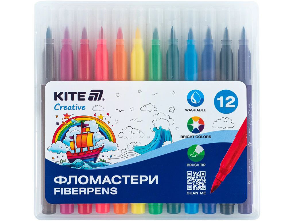 Фломастери-пензлики Kite Creative 12цв