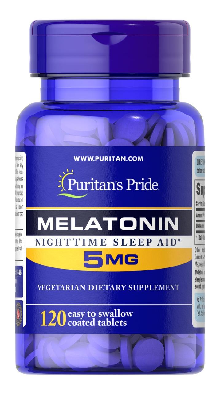 Мелатонін, Melatonin, Puritan's Pride, високоефективний, 5 мг, 120 таблеток