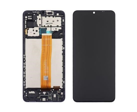Дисплей Samsung M127 Galaxy M12 чорний + рамка, фото 1