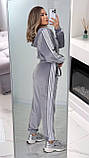 Костюм жіночий Кофта на блискавці та штани велюровий 42-44 46-48, фото 4