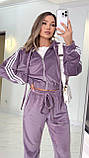 Костюм жіночий Кофта на блискавці та штани велюровий 42-44 46-48, фото 6