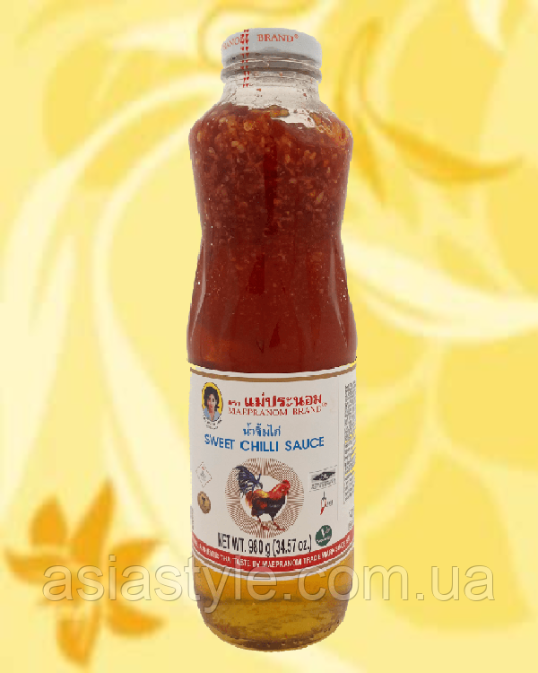 Соус чилі солодкий, Соус чили сладкий, Sweet chilli sauce, Maepranom Brand, 980г, Таїланд, Ч