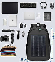 Рюкзак із вбудованою сонячною батареєю 10W USB, фото 2