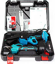 Набір 2 в 1 акумуляторна ланцюгова мініпила + секатор Lithium, фото 2