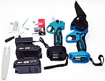 Набір 2 в 1 акумуляторна ланцюгова мініпила + секатор Lithium, фото 5