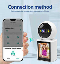 Настільна камера, відео няня 2.8" Wi-Fi V3 iCSee, фото 3