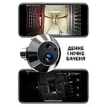 Бездротовий Wi-Fi відеодомофон дверного вічка Tuya Smart Video Doorbell ED-300PA, фото 3