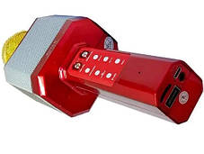 Караоке-мікрофон WSTER WS-1828 з LED-підсвіткою (змінювання голосу), фото 3