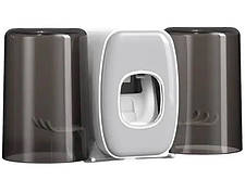 Тримач для зубної щітки 2 чашки з диспенсером-дозатором + стерилізатор RA-932, фото 2