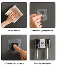 Тримач для зубної щітки 2 чашки з диспенсером-дозатором + стерилізатор RA-932, фото 5