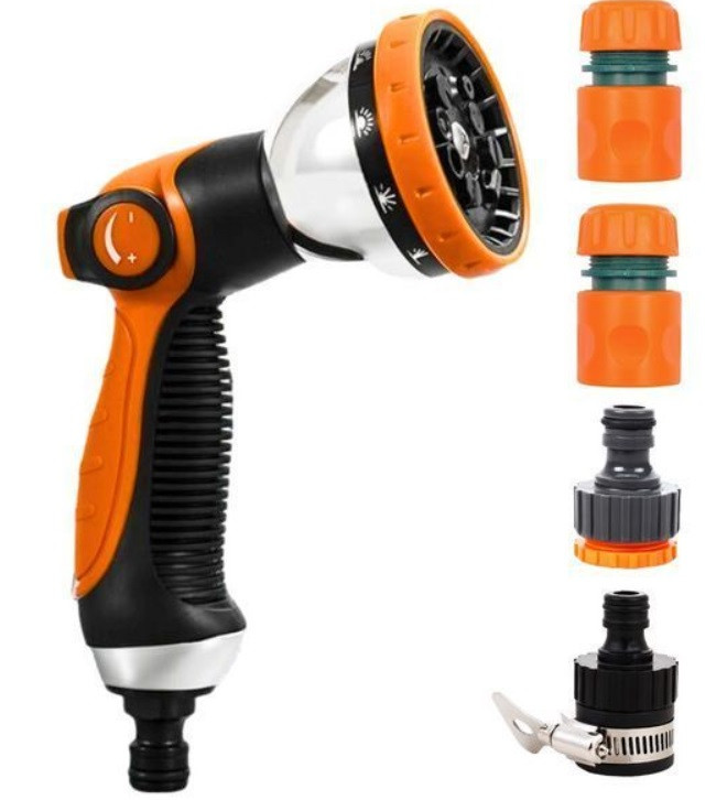 Насадка на шланг пістолет-розпилювач Washing Gun Жовтогарячий