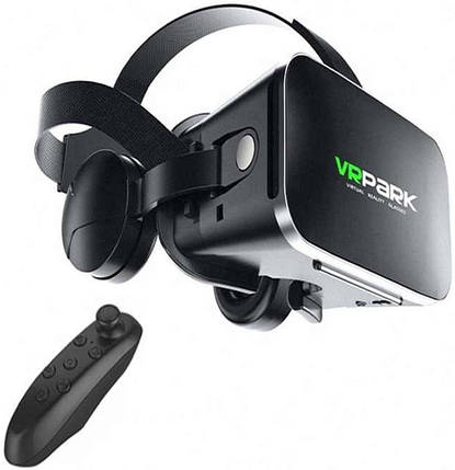 Окуляри віртуальної реальності VR BOX PARK KBY004 з навушниками та пультом, фото 1