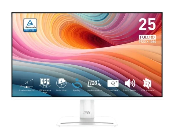 Монітор MSI PRO MP251W E2 White 24.5, фото 1