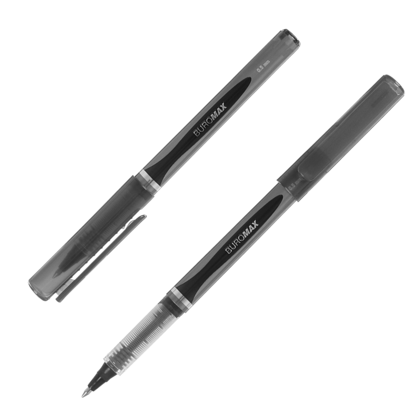 Ручка ролер Buromax Roller Pen 0,5мм чорна BM.8322-02, фото 1