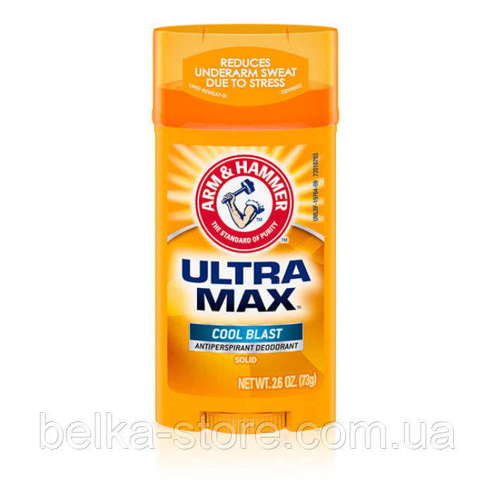 Твердий дезодорант-антиперспірант Arm & Hammer Ultramax Cool Blast, фото 1