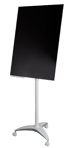 Магнітний скляний фліпчарт чорного кольору