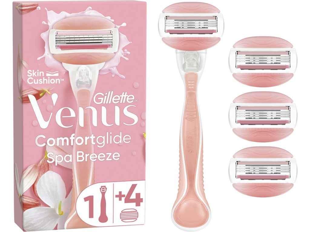 Станок для голiння 1шт Comfortglide Spa Breeze з 4 змінними картриджами ТМ VENUS, фото 1
