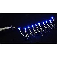 Електрогірлянда Yes! Fun LED-нитка, 10 ламп, блакитна, 0,55 м, 1 різ.миготіння, срібний.пров