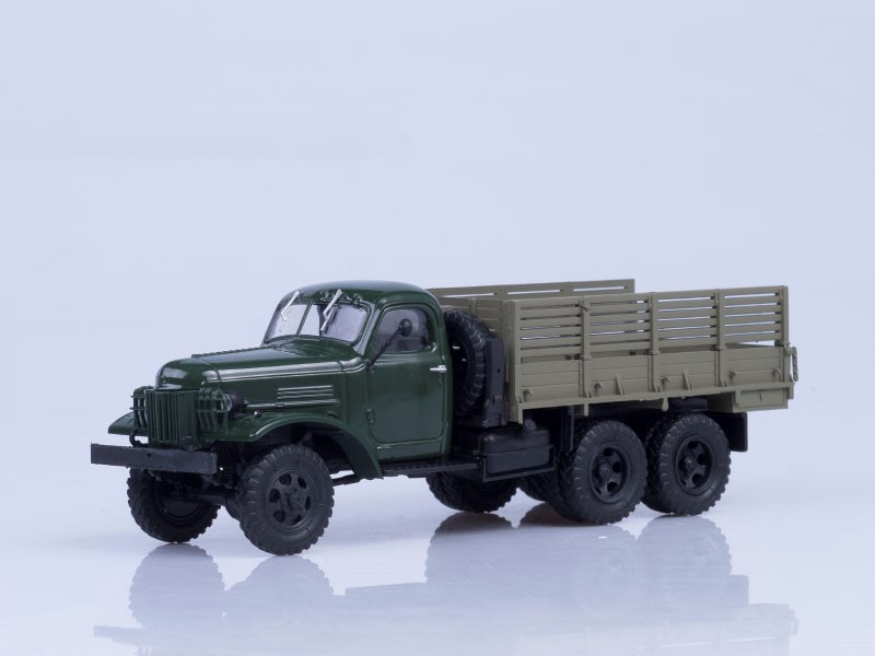 Модель вантажівки ЗІС-151 бортова (зелена/коричнева) | Автоісторія