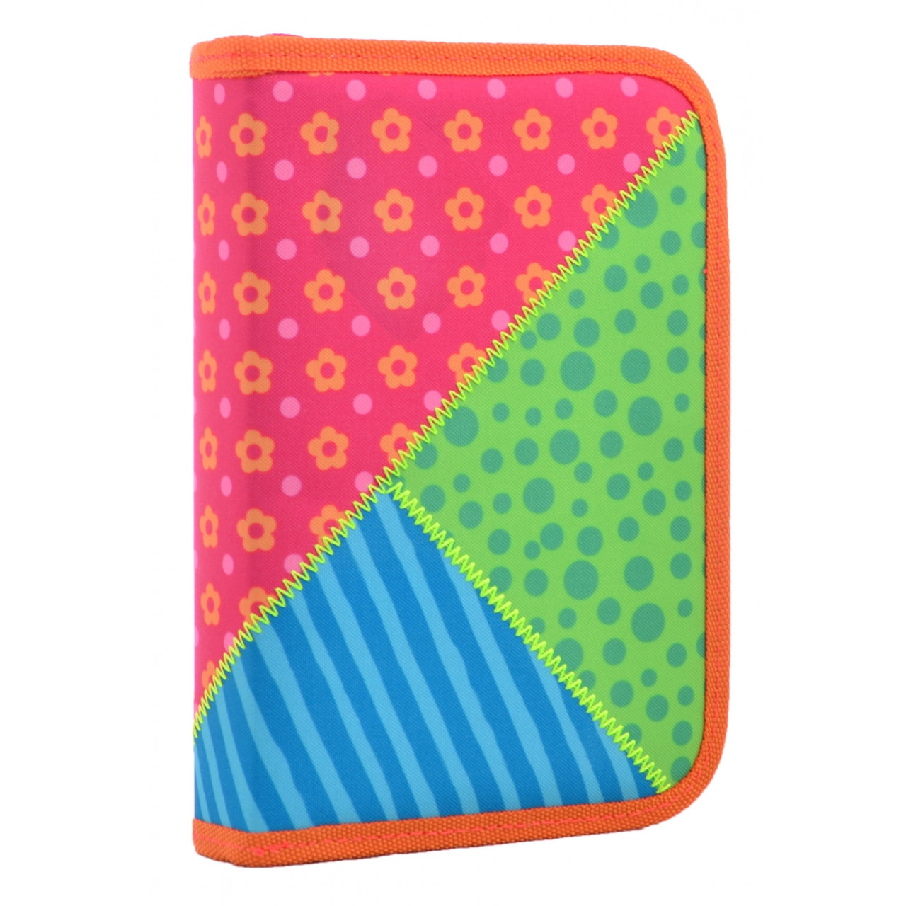 Пенал твердий 1 Вересня одинарний без клапана Flowers, 20.5*14*3.2, фото 1