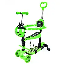 Дитячий самокат триколісний JR 3-101-GR MAXI 5в1 (біговел+самокат)