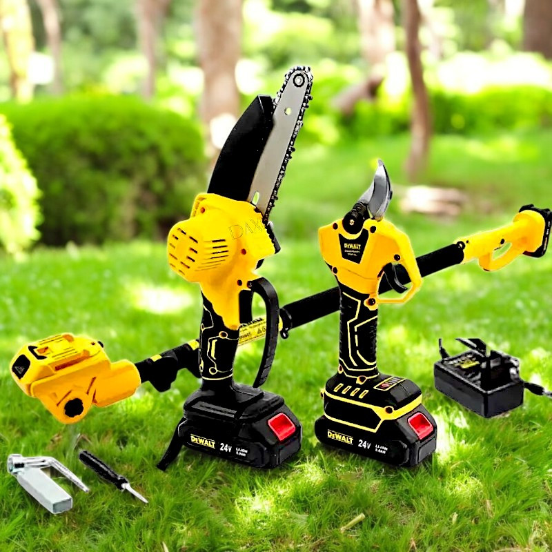 Акумуляторний набір 3в1 DeWalt 24В Міні пила DCM155HN АКБ секатор DCMPP540P1 Телескопічна штанга 2,6м