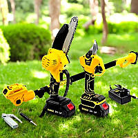 Акумуляторний набір 3в1 DeWalt 24В Міні пила DCM155HN АКБ секатор DCMPP540P1 Телескопічна штанга 2,6м