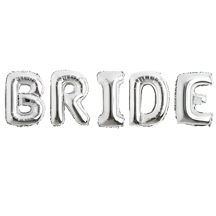 Фольговані надувні кульки BRIDE 100см | Срібло, фото 1