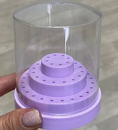 Підставка для фрез із кришкою Фіолетова