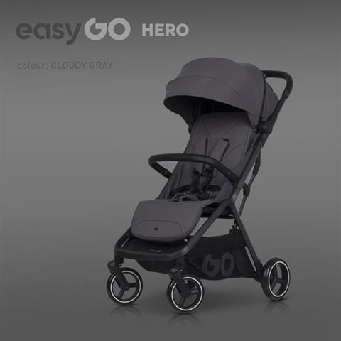 Прогулянкова коляска EasyGo Hero Ebony, Cloud grey
