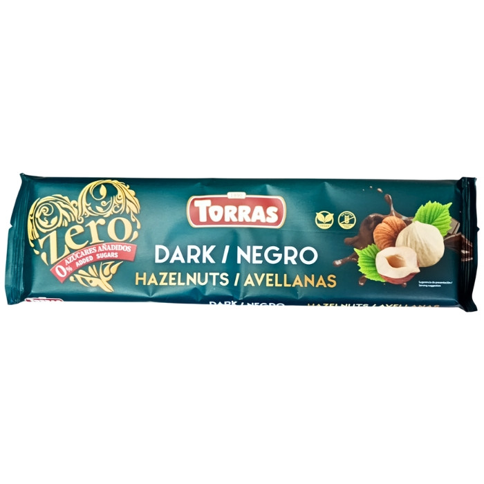 Шоколад Torras чорний із фундуком без глютену 250 г, фото 1