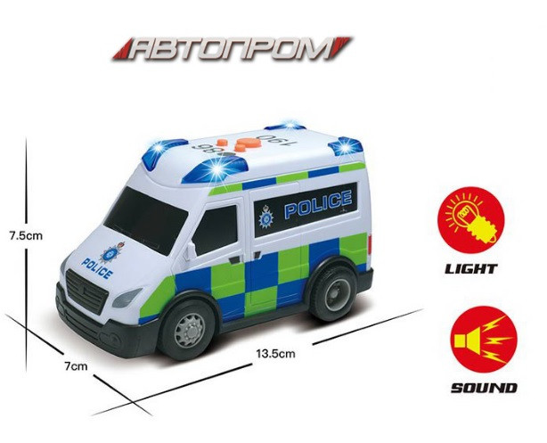 Машина АВТОПРОМ батар. світ., звук, кор.18*10,5*8,5см /48/